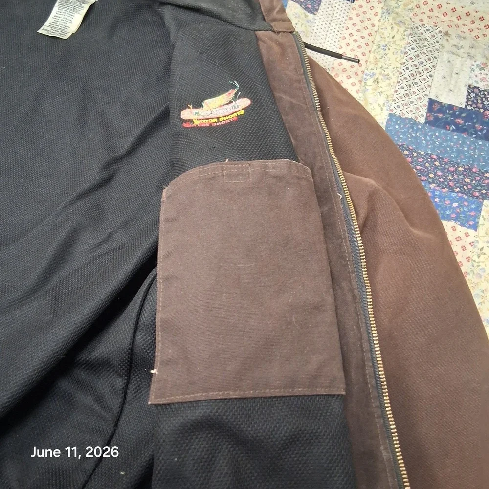 VTG Y2K Carhartt Sandstone Active Jacket J25 DKB Size XL Dekalb Hooded Lined